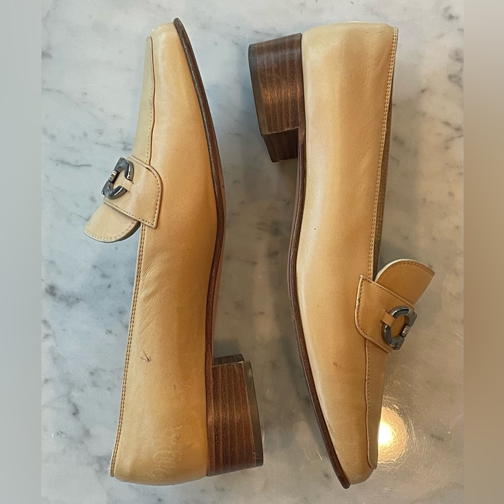 Salvatore Ferragamo Leather Loafers w/ Silver Branded Hardware, 7.5C - Picture 7 of 15